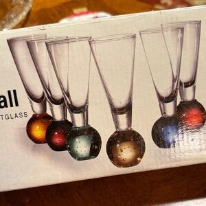 Circleware Vintage Fireball Shot glasses - set of 6 glasses